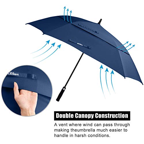 ACEIken Golf Umbrella Large 68 Inch Automatic Open Golf Umbrella Extra Large Oversize Double Canopy Vented Umbrella Windproof Waterproof for Men and Women