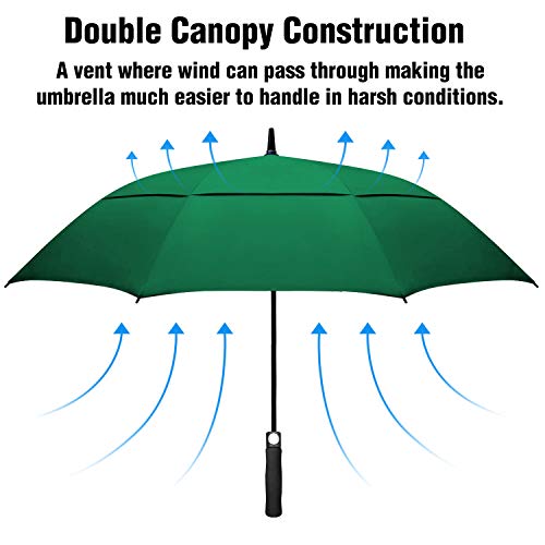 ACEIken Golf Umbrella Large 68 Inch Automatic Open Golf Umbrella Extra Large Oversize Double Canopy Vented Umbrella Windproof Waterproof for Men and Women