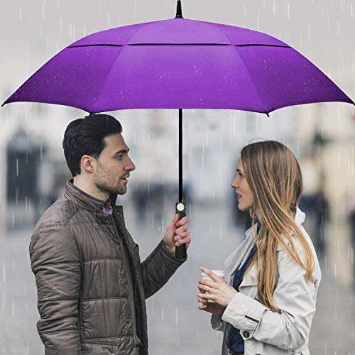 ACEIken Golf Umbrella Large 68 Inch Automatic Open Golf Umbrella Extra Large Oversize Double Canopy Vented Umbrella Windproof Waterproof for Men and Women