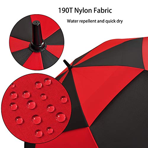 ACEIken Golf Umbrella Large 62 Inch Automatic Open Golf Umbrella Extra Large Oversize Double Canopy Vented Umbrella Windproof Waterproof for Men and Women