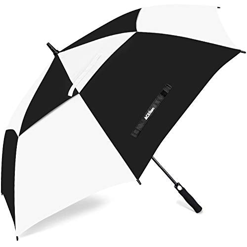 ACEIken Golfschirm, groß, 62 Zoll, automatisch öffnend, Golfschirm, extragroß, übergroß, doppeltes Dach, belüfteter Regenschirm, winddicht, wasserdicht, für Damen und Herren