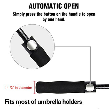 ACEIken Golf Umbrella Large 62 Inch Automatic Open Golf Umbrella Extra Large Oversize Double Canopy Vented Umbrella Windproof Waterproof for Men and Women