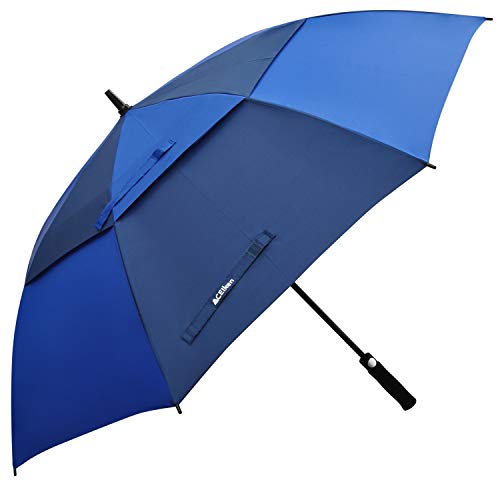 ACEIken Golfschirm, groß, 62 Zoll, automatisch öffnend, Golfschirm, extragroß, übergroß, doppeltes Dach, belüfteter Regenschirm, winddicht, wasserdicht, für Damen und Herren