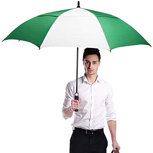 ACEIken Golf Umbrella Large 62 Inch Automatic Open Golf Umbrella Extra Large Oversize Double Canopy Vented Umbrella Windproof Waterproof for Men and Women