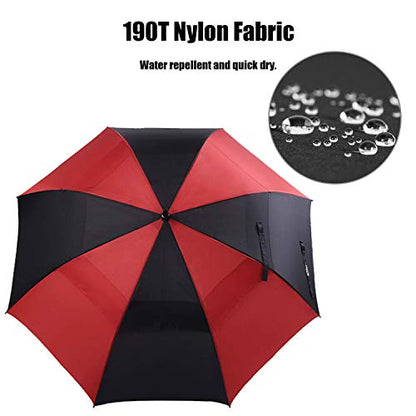 ACEIken Golf Umbrella Large 68 Inch Automatic Open Golf Umbrella Extra Large Oversize Double Canopy Vented Umbrella Windproof Waterproof for Men and Women