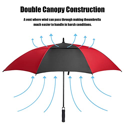 ACEIken Golf Umbrella Large 68 Inch Automatic Open Golf Umbrella Extra Large Oversize Double Canopy Vented Umbrella Windproof Waterproof for Men and Women
