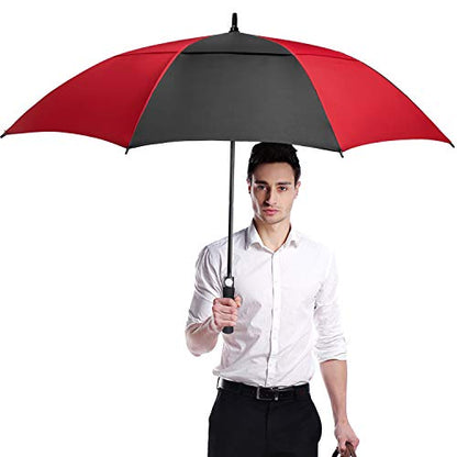 ACEIken Golf Umbrella Large 68 Inch Automatic Open Golf Umbrella Extra Large Oversize Double Canopy Vented Umbrella Windproof Waterproof for Men and Women