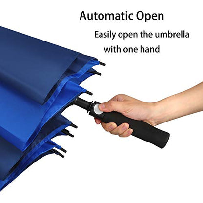 ACEIken Golfschirm, groß, 172,7 cm, automatisch öffnend, Golfschirm, extragroß, übergroß, doppeltes Dach, belüfteter Regenschirm, winddicht, wasserdicht, für Damen und Herren