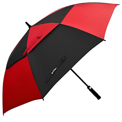 ACEIken Golfschirm, groß, 62 Zoll, automatisch öffnend, Golfschirm, extragroß, übergroß, doppeltes Dach, belüfteter Regenschirm, winddicht, wasserdicht, für Damen und Herren
