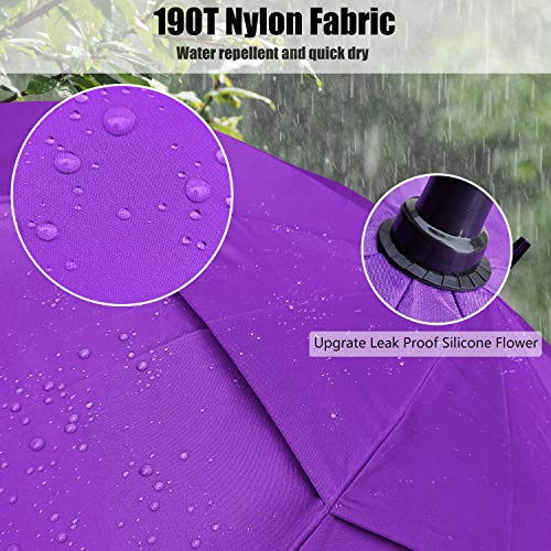 Parapluie de golf ACEIken grand 62 pouces Ouverture automatique Parapluie de golf extra large surdimensionné Double auvent ventilé Coupe-vent Imperméable pour hommes et femmes